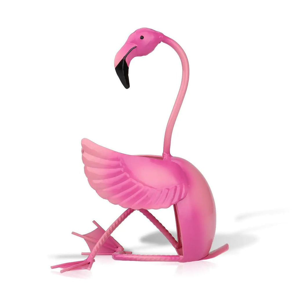 Pink Flamingo Iron Wine Bottle Holder - Austin Eleven